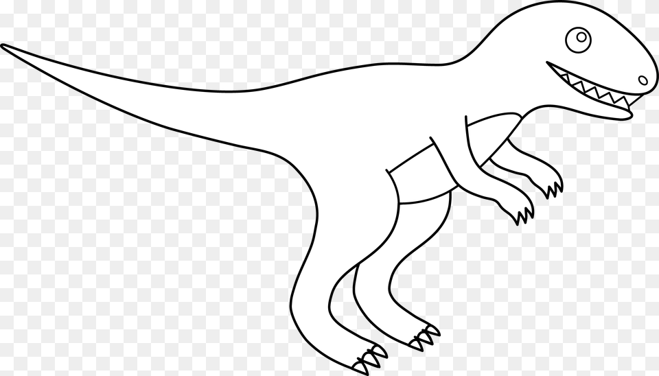T Rex Black And White Transparent T Rex Black And Lesothosaurus, Animal, Dinosaur, Reptile, T-rex Png Image