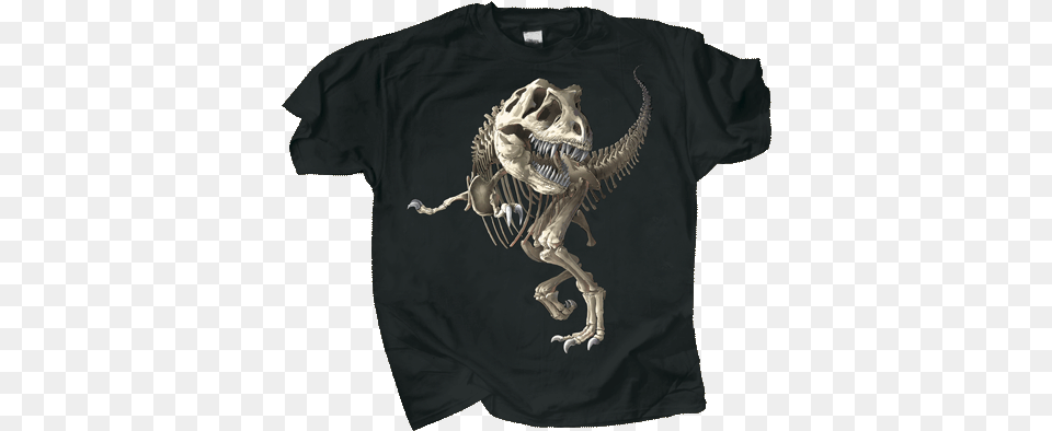 T Rex Skeleton Adult T Shirt T Rex Skeleton Refrigerator Magnet, Clothing, T-shirt, Animal, Dinosaur Png Image