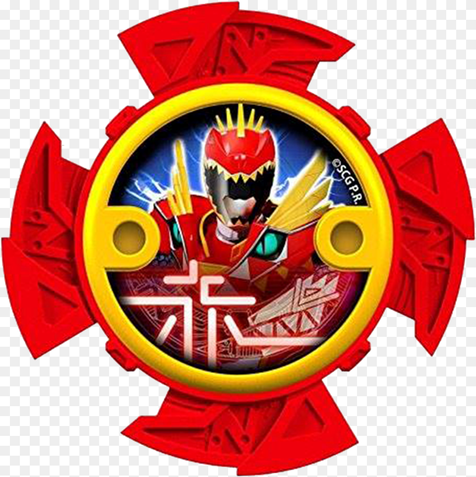 T Rex Super Charge Red Ninja Power Star Power Ranger Power Stars, Emblem, Symbol, Logo, Ammunition Png Image