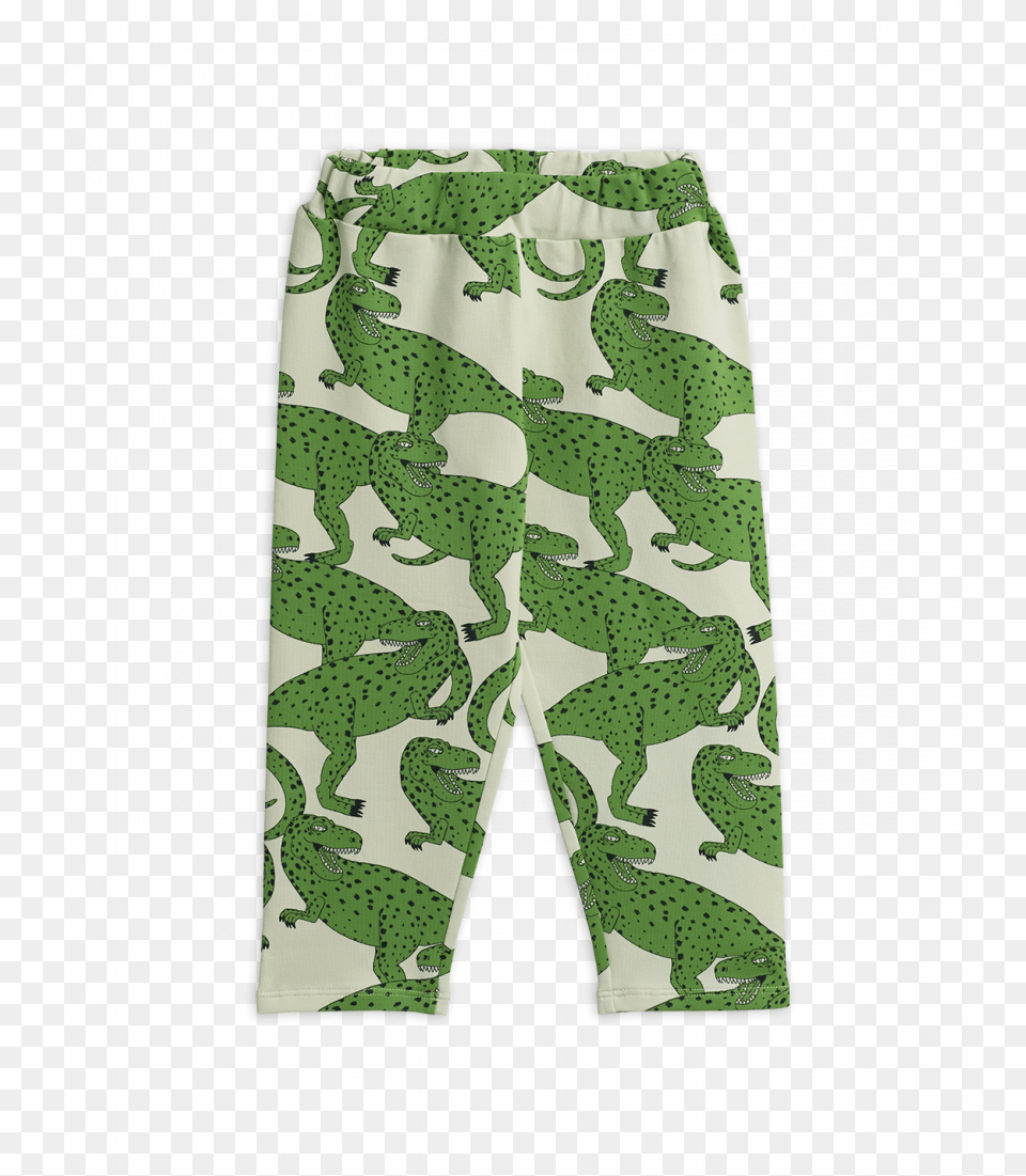 T Rex Sweatpants Green Ss19 By Mini Rodini Pajamas, Clothing, Pants, Animal, Dinosaur Free Png Download