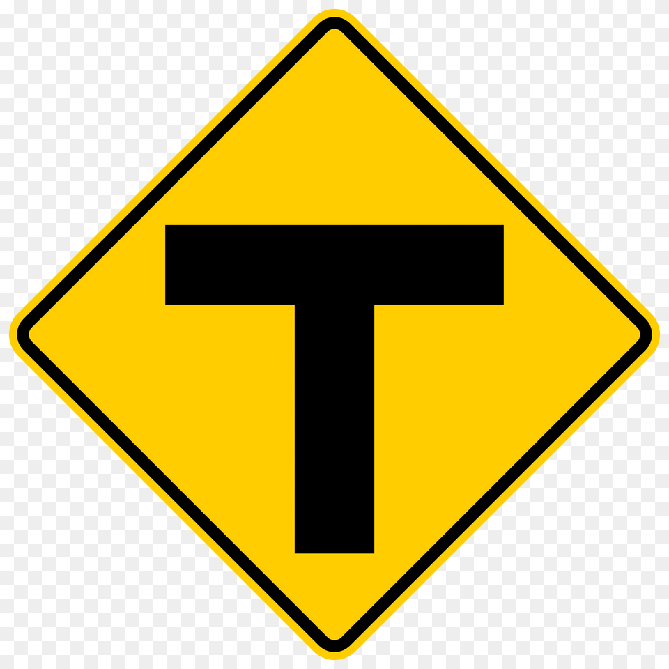 T Roads Clipart, Sign, Symbol, Road Sign Png