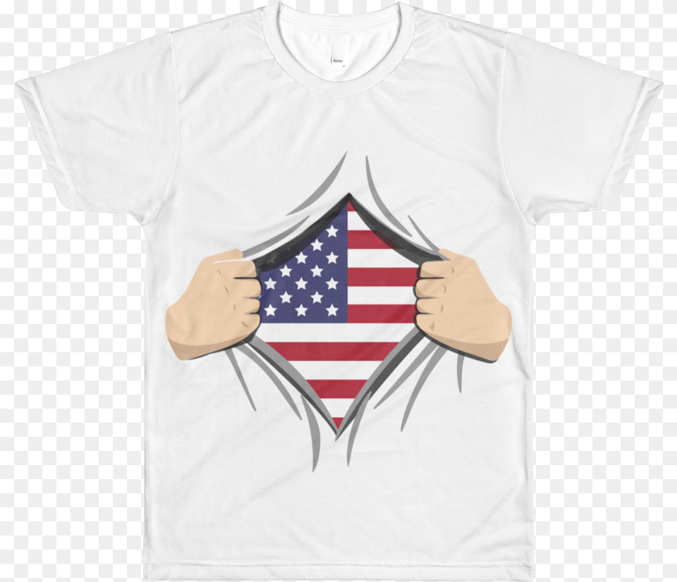 T Shirt, Clothing, T-shirt, American Flag, Flag Png