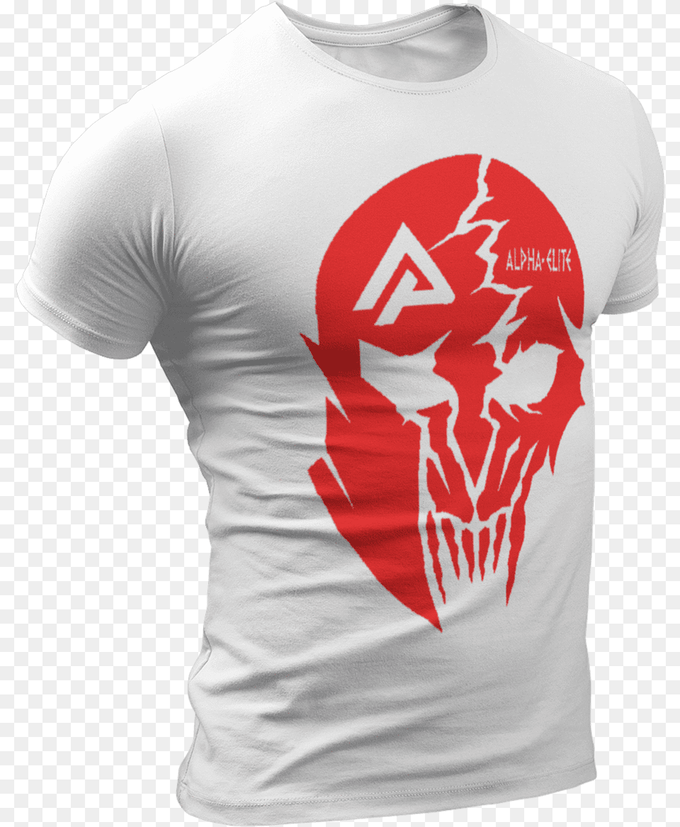 T Shirt Alpha Elite Red Skull Alpha Elite, Clothing, T-shirt Free Png