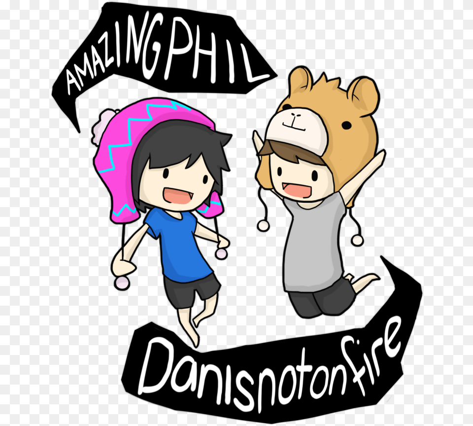 T Shirt Amazingphil And Danisnotonfire Fan Art, Publication, Book, Comics, Baby Png