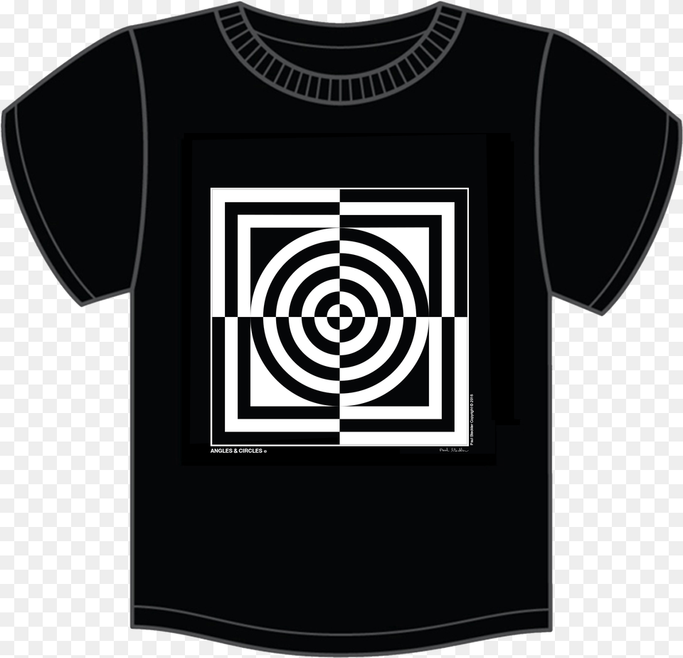 T Shirt Angles And Circles Graphic Design, Clothing, T-shirt, Gun, Shooting Png