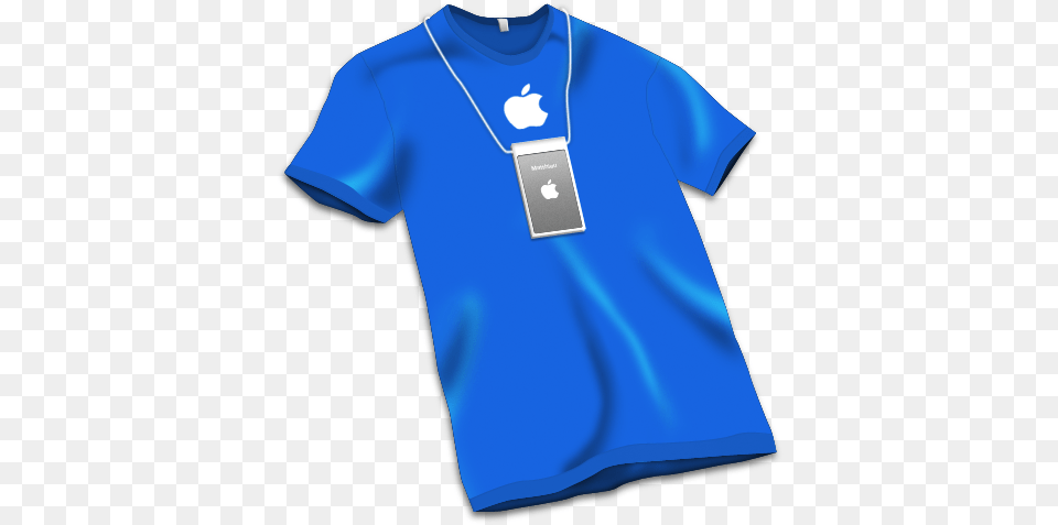 T Shirt Bleu Icon Apple Store Opera Icons Softiconscom Apple Shirt In Apple Stores, Clothing, T-shirt, Accessories Free Transparent Png