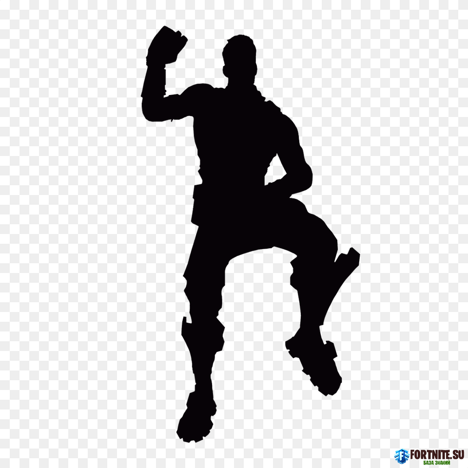 T Shirt Floss Silhouette Dance Image Fortnite Cupcake Toppers Printable, Martial Arts, Person, Sport Free Png Download