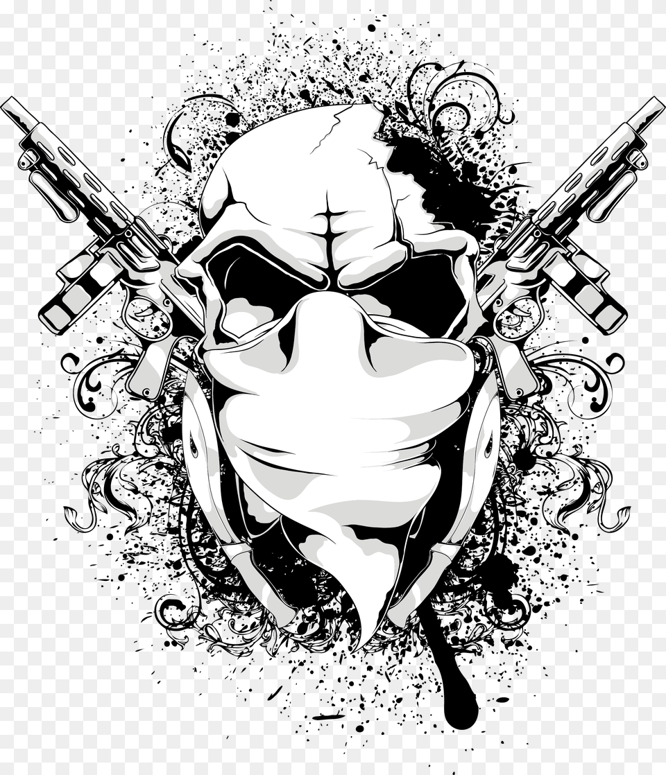 T Shirt Graphic Design Skull Vector Hd Vector Graphics, Stencil, Person, Art, Book Free Png Download