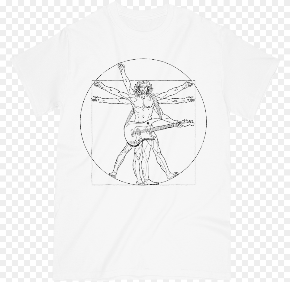 T Shirt Guitar Vitruvian Dua Lipa Heart Tee, Clothing, T-shirt, Adult, Wedding Png Image