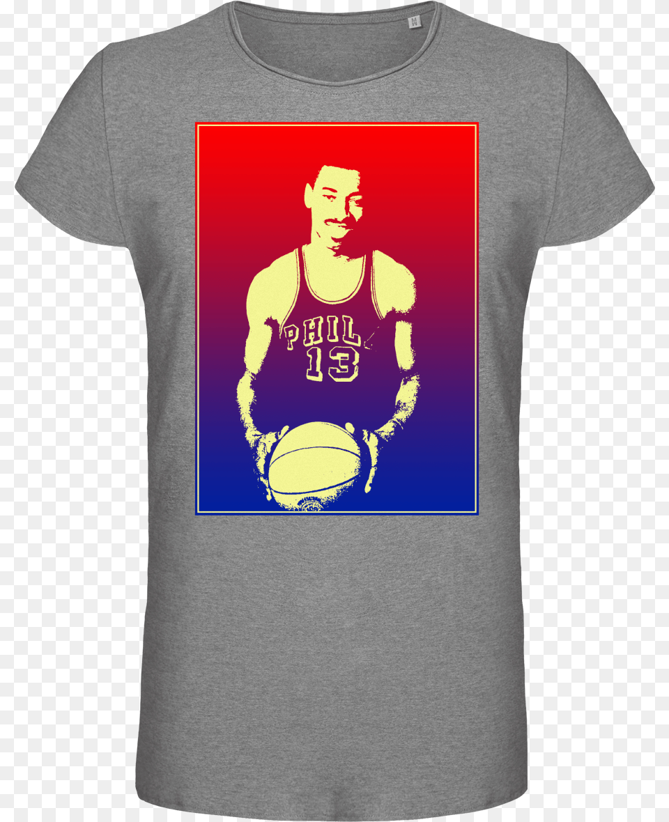 T Shirt Homme Wilt Chamberlain Basketball Player Basketball Player, Clothing, T-shirt, Adult, Male Png