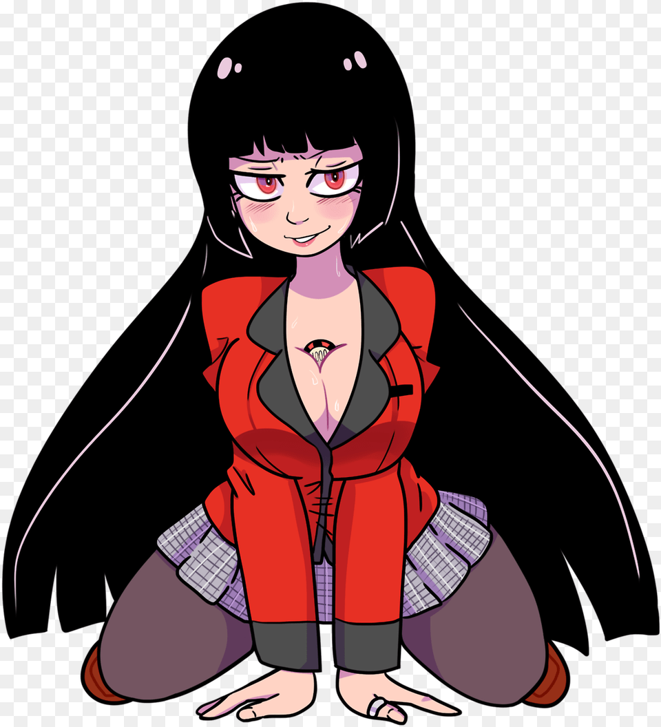 T Shirt Hoodie Fictional Character Cartoon Black Hair Kakegurui Character, Book, Comics, Publication, Person Free Png Download