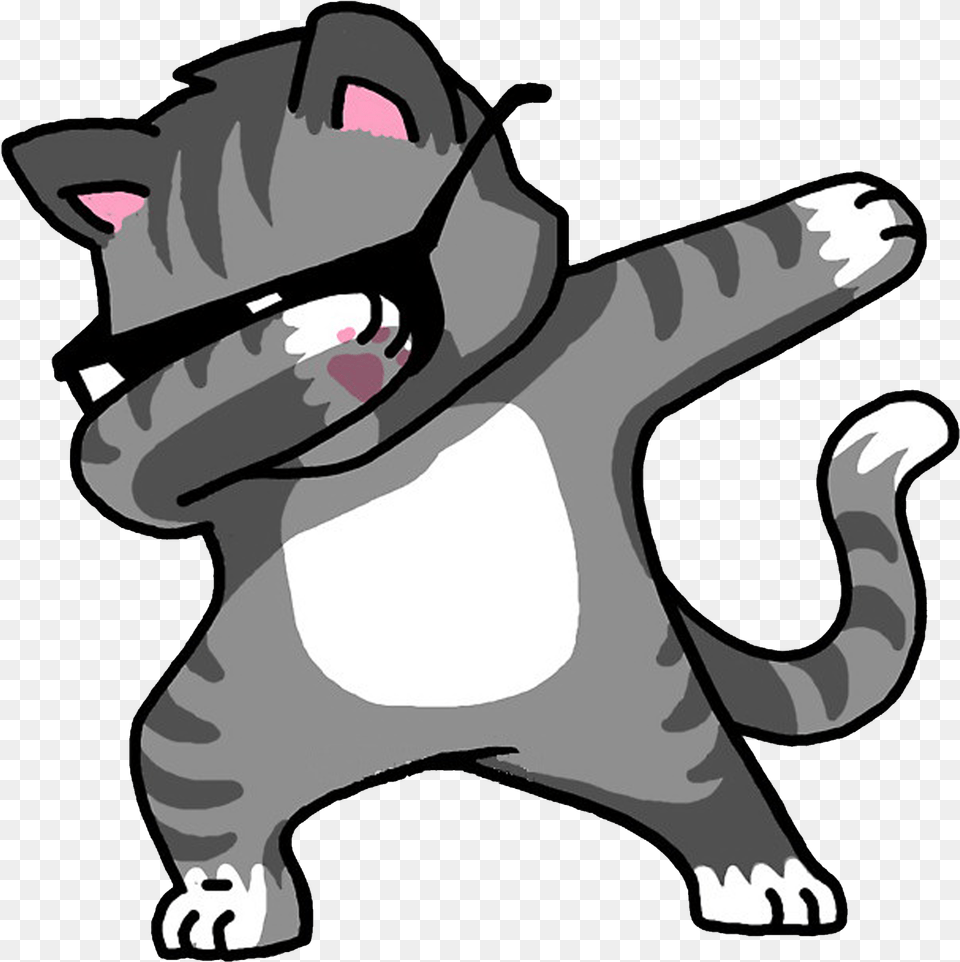 T Shirt Kitten Hoodie Dab Cat Download Hd Clipart Dabbing Cat, Baby, Person, Book, Comics Png Image