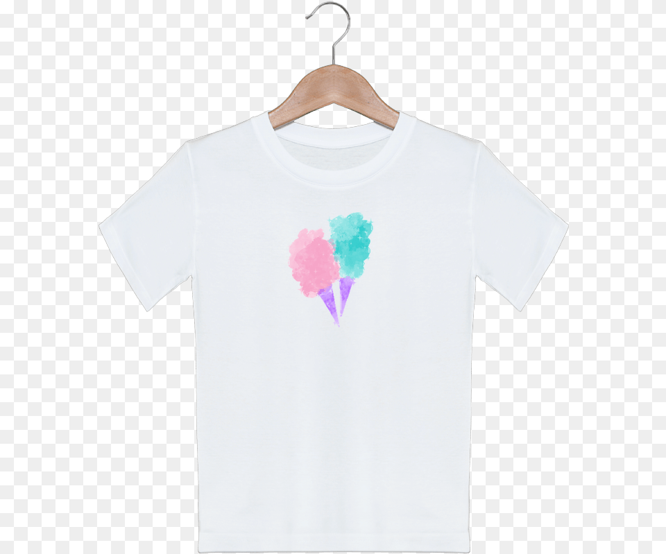 T Shirt Motif Watercolor Cotton Candy Pinkglitter Heart, Clothing, T-shirt Png Image