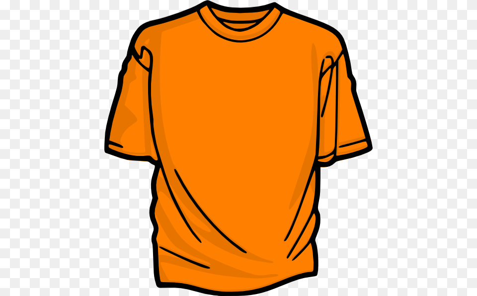 T Shirt Orange Clip Art, Clothing, T-shirt Free Png