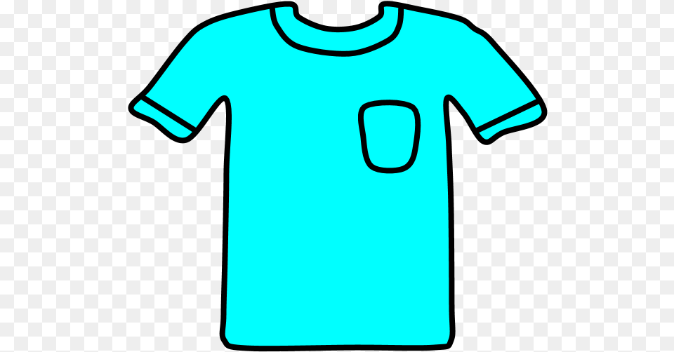 T Shirt Pocket Bright Blue, Clothing, T-shirt Free Transparent Png