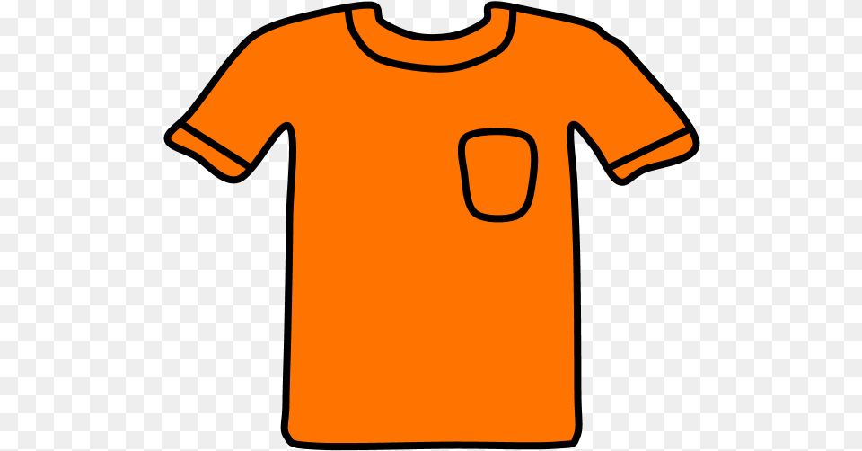 T Shirt Pocket Orange, Clothing, T-shirt Free Png