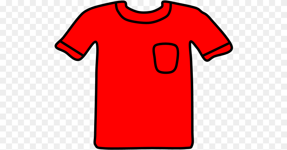 T Shirt Pocket Red Active Shirt, Clothing, T-shirt, Jersey Free Png Download