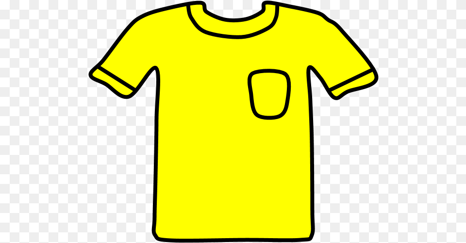T Shirt Pocket Yellow, Clothing, T-shirt Free Transparent Png