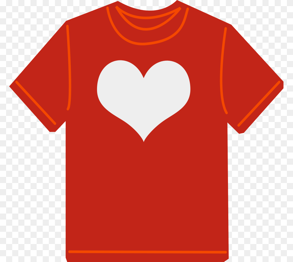 T Shirt Red Shirt Clip Art, Clothing, T-shirt, Heart, Symbol Free Png Download