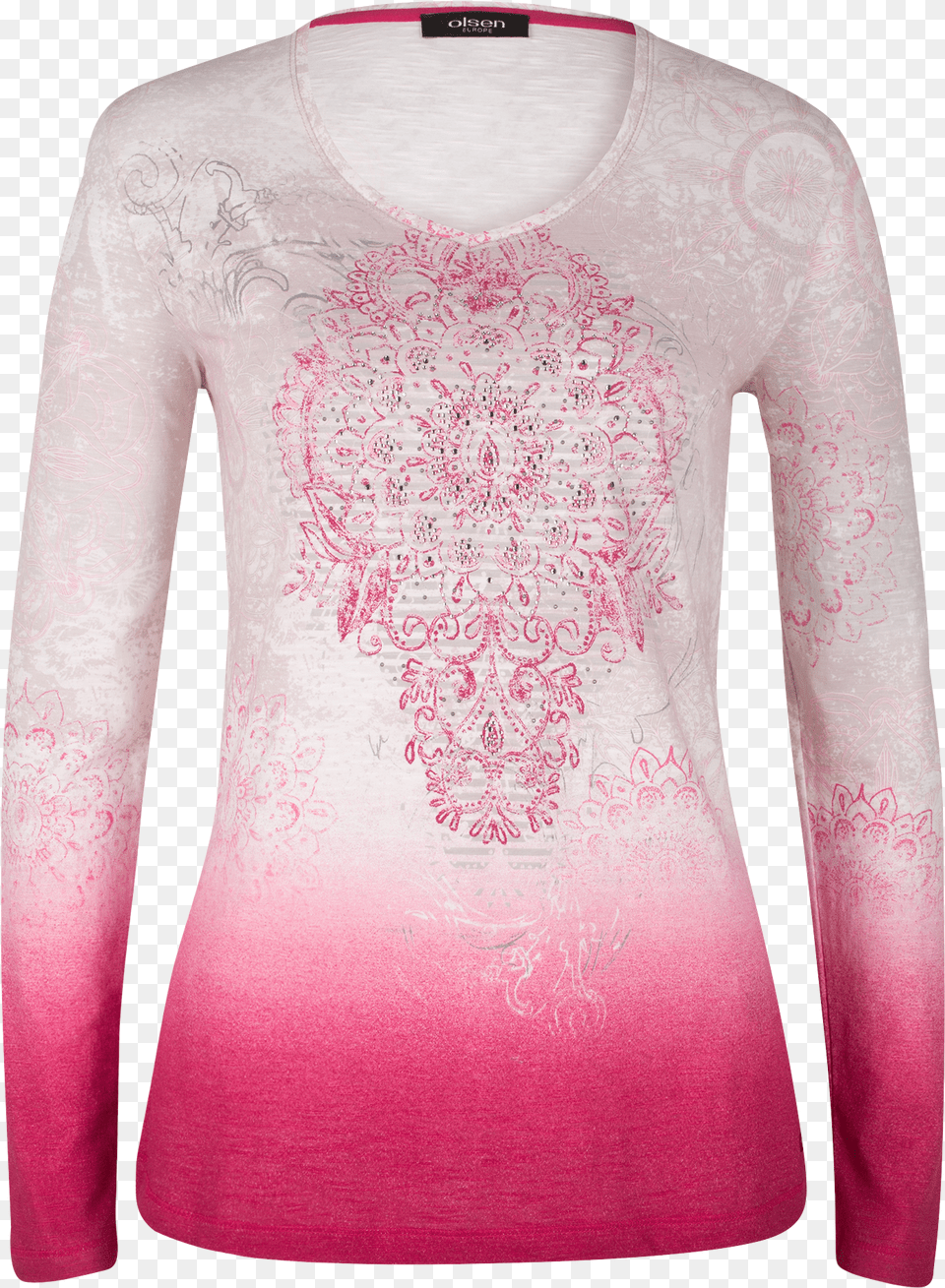 T Shirt Rhinestones Berry Long Sleeved T Shirt Free Png Download