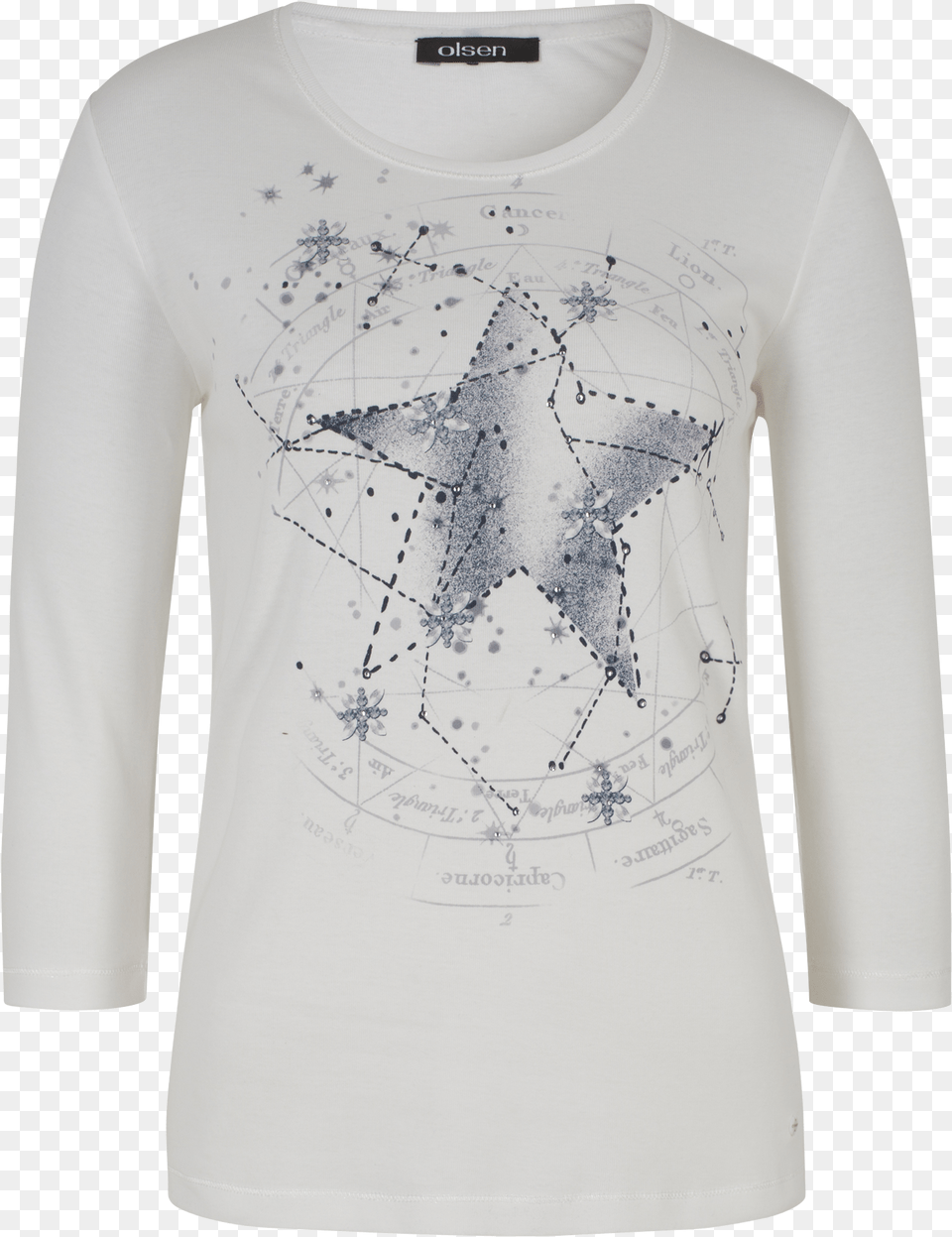 T Shirt Stars And Zodiac Sign Long Sleeved T Shirt, Clothing, Long Sleeve, Sleeve, T-shirt Free Png Download