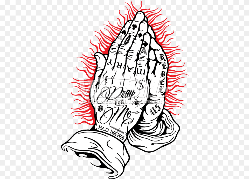 T Shirt Tattoo Clipart God Praying Hand, Person, Art, Body Part Free Transparent Png