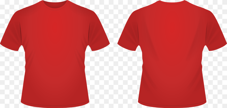 T Shirt Template Red Free Cliparts That You Can Plain Red T Shirt Front And Back, Clothing, T-shirt Png Image