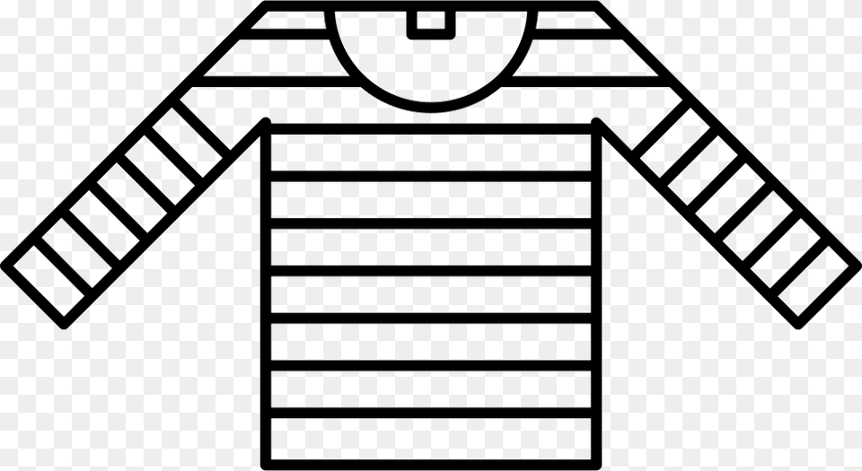 T Shirt With Stripes Icon, Clothing, Long Sleeve, Sleeve, T-shirt Png Image