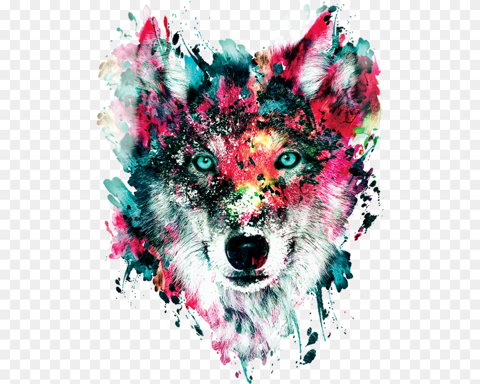 T Shirt Wolf Design, Animal, Mammal, Canine, Dog Png Image