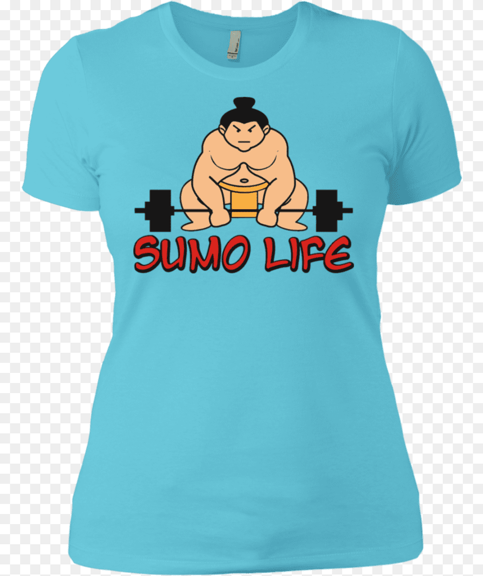 T Shirts Aqua X Small Sumo Life Women S Xc Tee T Shirt, Clothing, T-shirt, Baby, Person Free Transparent Png