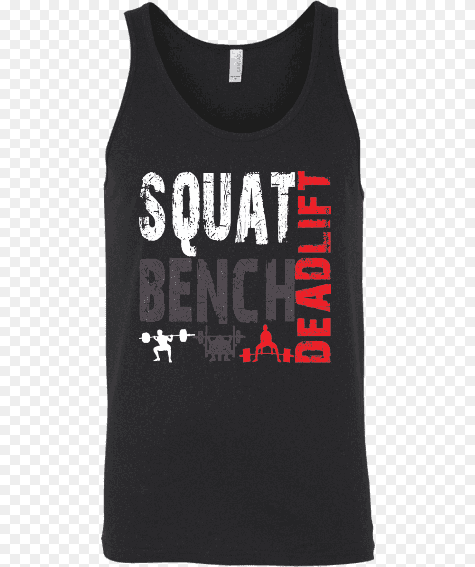 T Shirts Black X Small Squat Bench Deadlift Tank Shirt, Clothing, T-shirt, Tank Top, Person Free Png Download