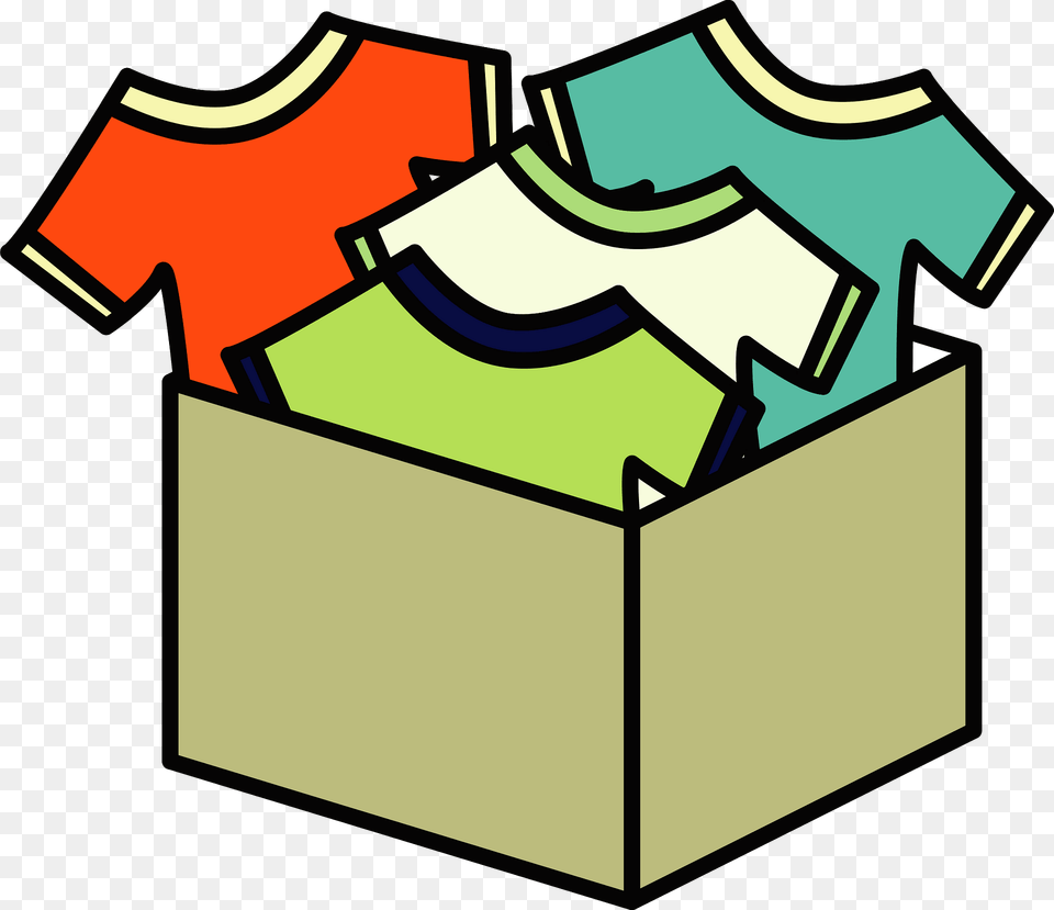T Shirts In A Box Clipart, Clothing, T-shirt, Dynamite, Weapon Png Image