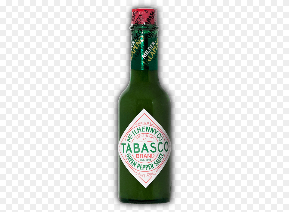 Tabasco Green Pepper Sauce Tabasco Green Pepper Mild Flavor Hot Sauce 5 Oz Bottle, Alcohol, Beer, Beverage, Beer Bottle Png Image