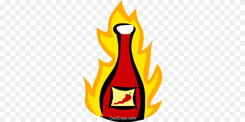 Tabasco Sauce Royalty Vector Clip Art Illustration, Fire, Flame, Animal, Fish Free Png Download