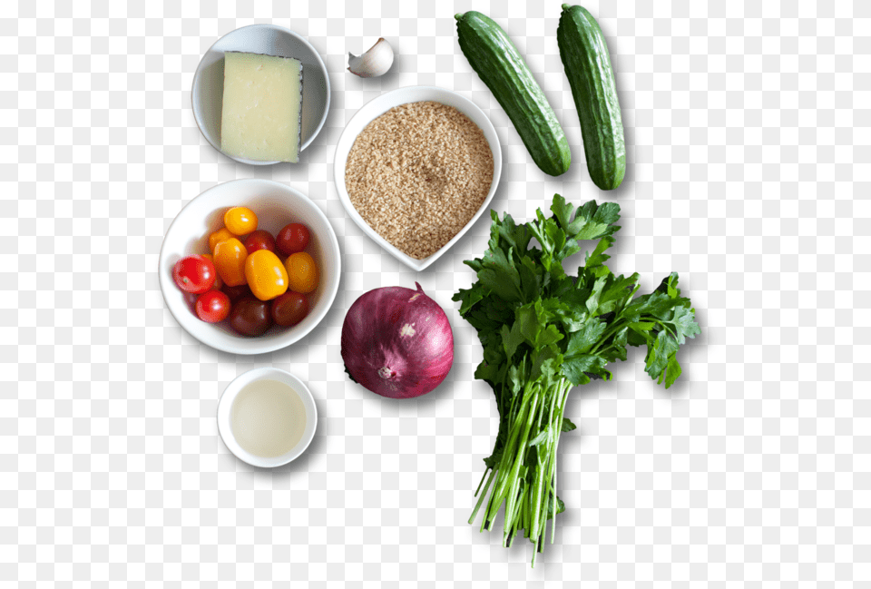 Tabbouleh With Heirloom Cherry Tomatoes Manchego Cheese Superfood, Herbs, Plant, Food, Produce Free Png Download