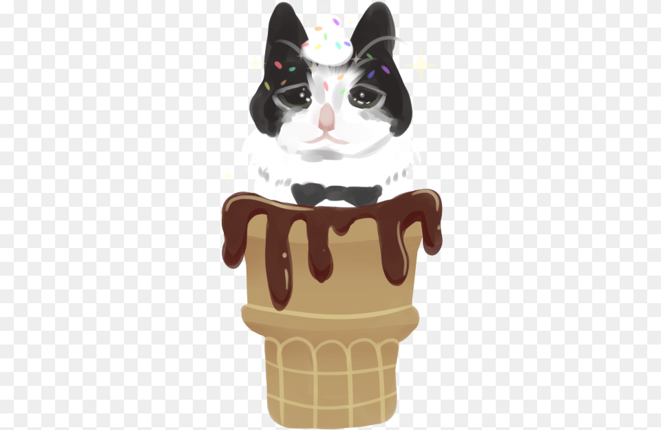 Tabby Cat, Cream, Dessert, Food, Ice Cream Png