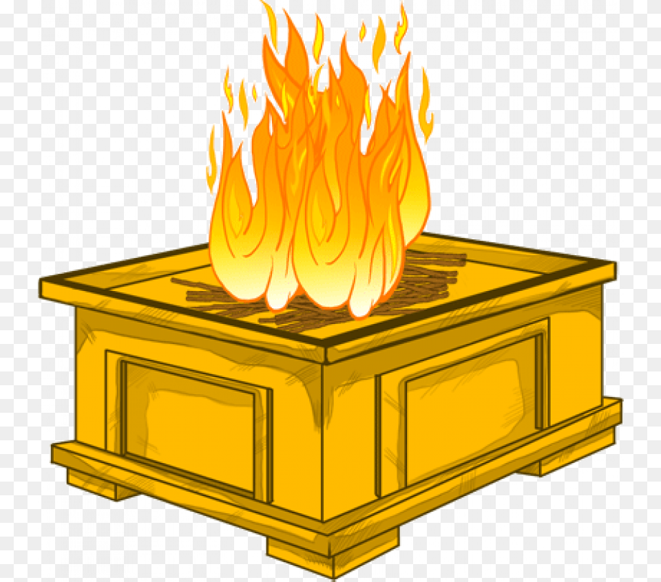 Tabernacle Altar, Fire, Flame, Furniture, Table Free Png Download