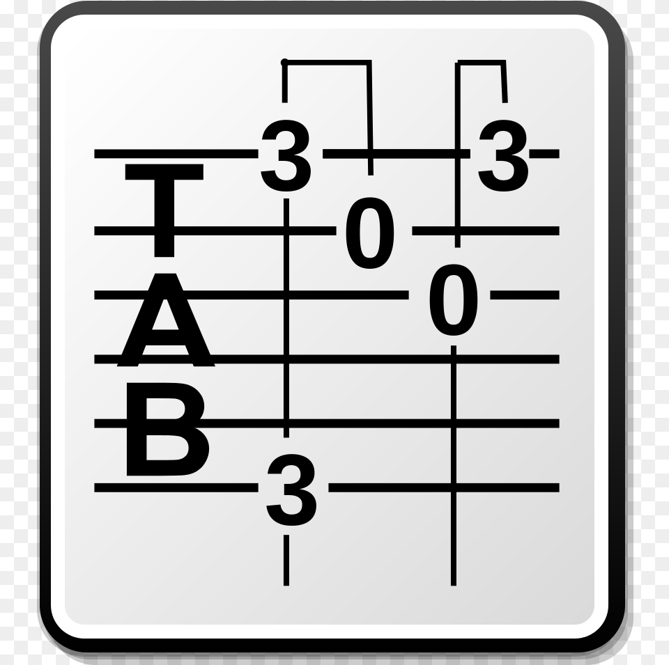 Tablature Music Icon, Text, Number, Symbol Free Png Download