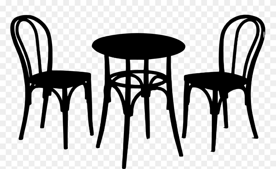 Table And Chairs Silhouette, Architecture, Building, Chair, Dining Room Png