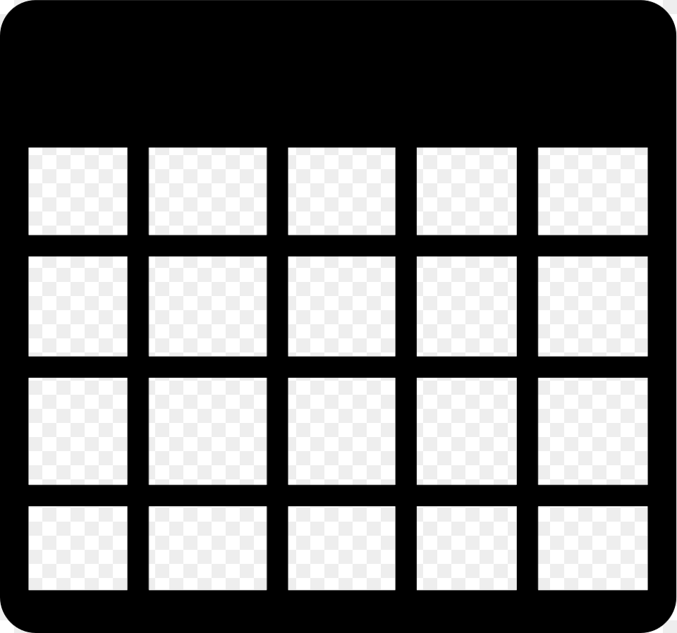 Table Blank Grid Icon Download, Text Free Transparent Png