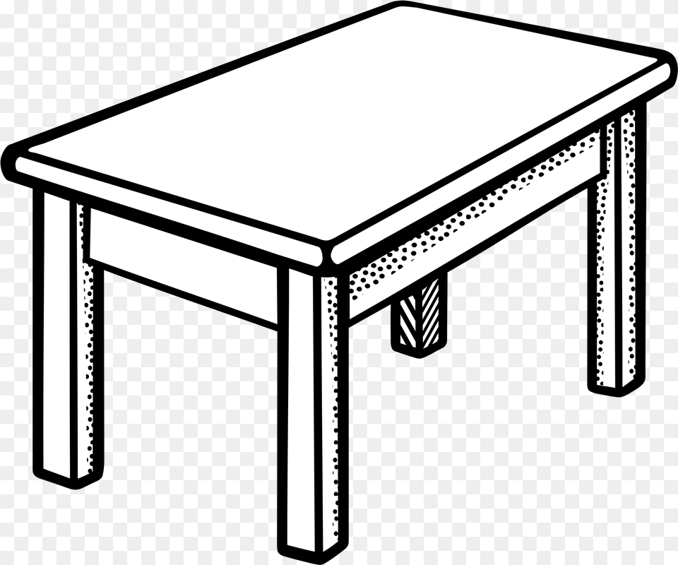 Table Clipart Black And White Table Black And White, Coffee Table, Dining Table, Furniture, Desk Png Image
