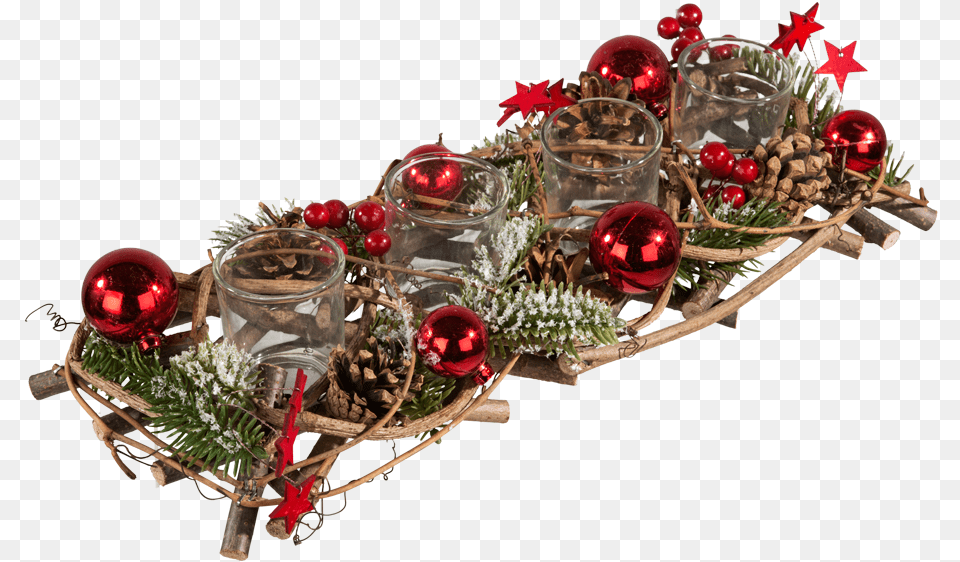 Table Decoration For 4 Tea Lights Christmas Table Decoration Accessories, Christmas Decorations, Festival Free Transparent Png