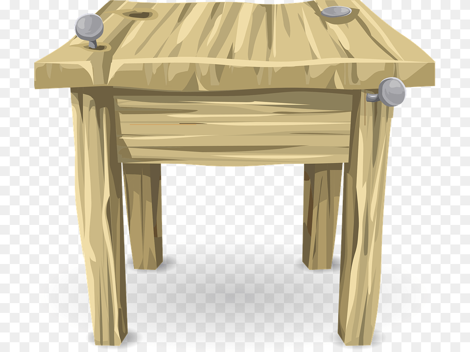 Table Desk Wood Furniture Rustic Wooden Brown Tavolo Legno, Outdoors, Coffee Table Free Png