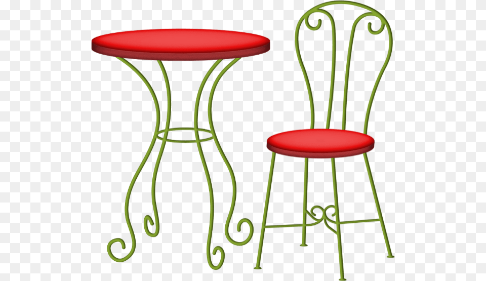 Table Et Chaise Tube Girly Chair Clipart, Bar Stool, Furniture Free Transparent Png