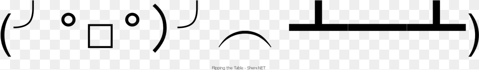 Table Flip Emoji Transparent, Gray Free Png Download