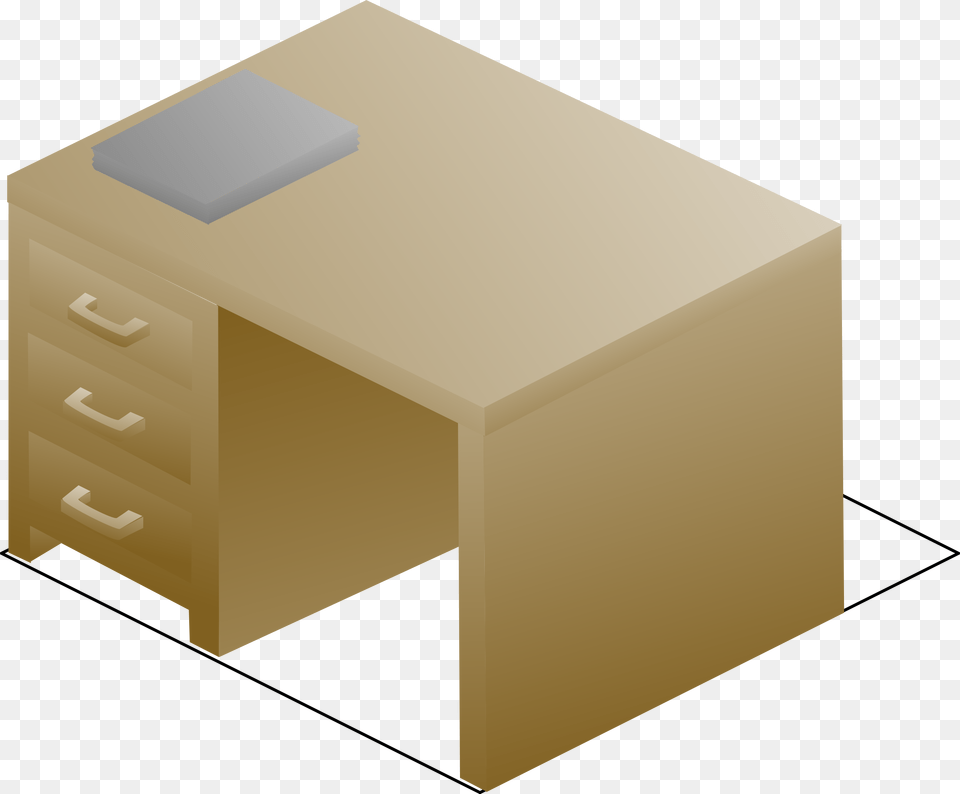 Table Furniture Isometric Projection Desk Chair Isometric View Of Furniture, Drawer, Cabinet, Box Free Png Download