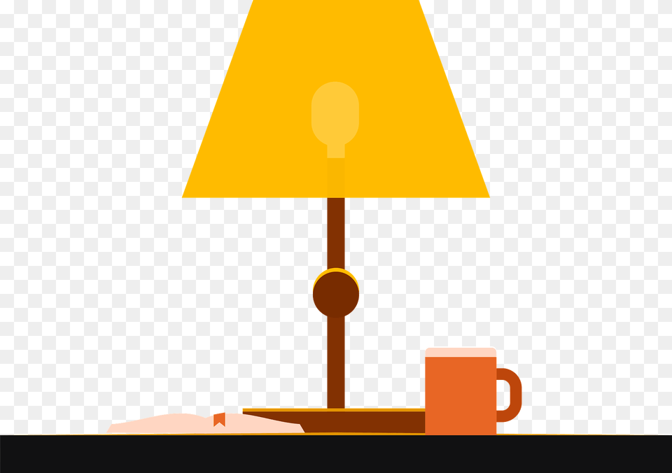 Table Lamp And Book Clipart, Table Lamp, Cup Png Image