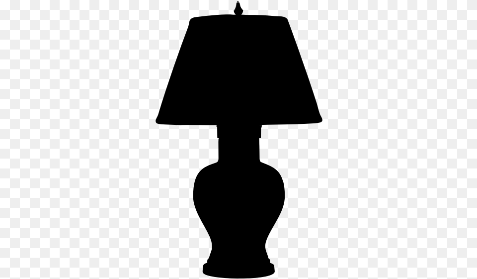 Table Lamp Silhouette Scalable Vector Graphics, Gray Free Png Download
