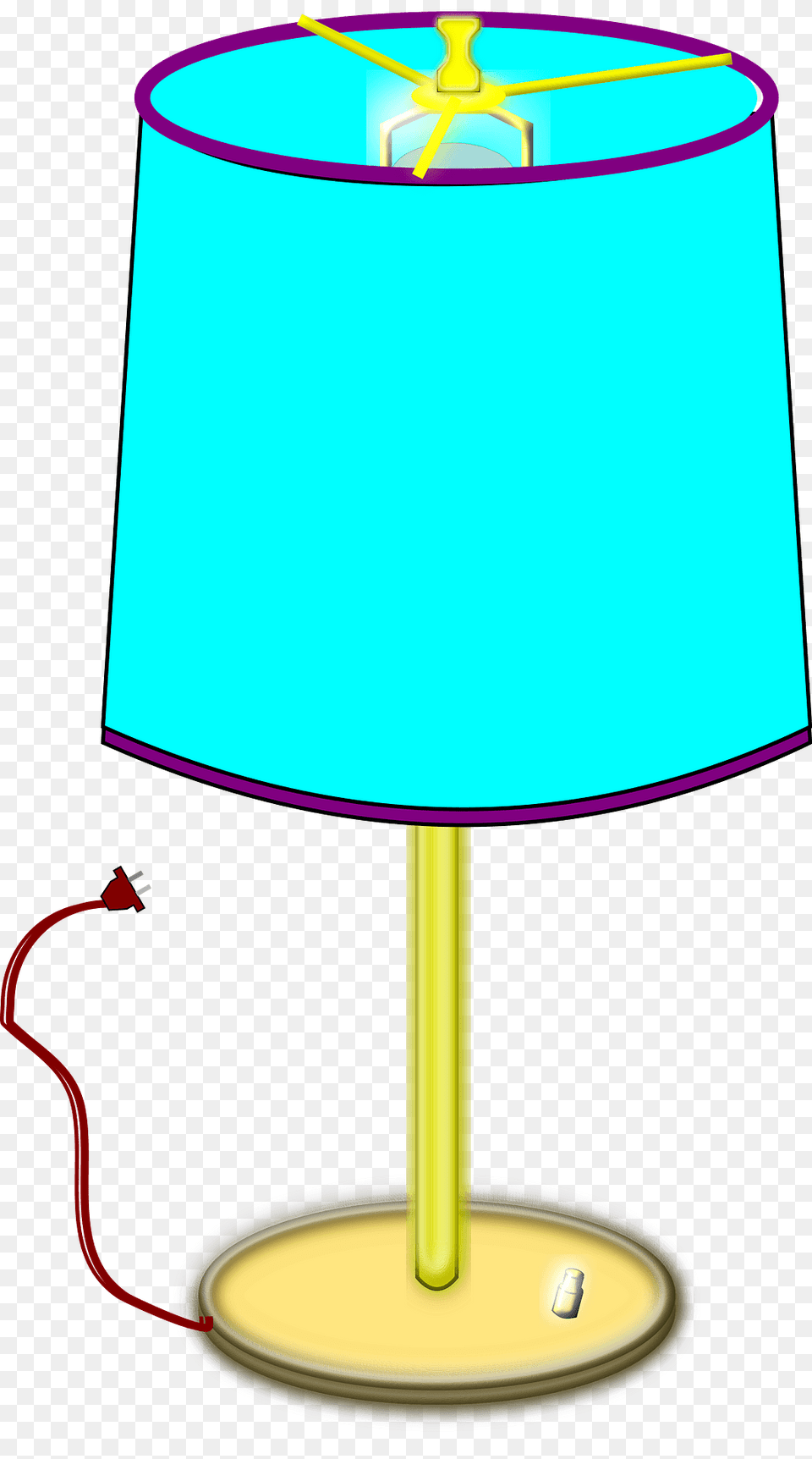 Table Lamp With Blue Shade Clipart, Lampshade, Table Lamp, Smoke Pipe Free Png