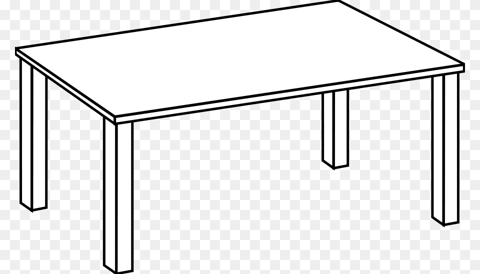 Table Line Art Clip Arts For Web, Coffee Table, Dining Table, Furniture, Desk Free Png Download